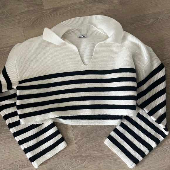 Cropped striped sweater - Picture 4 of 4